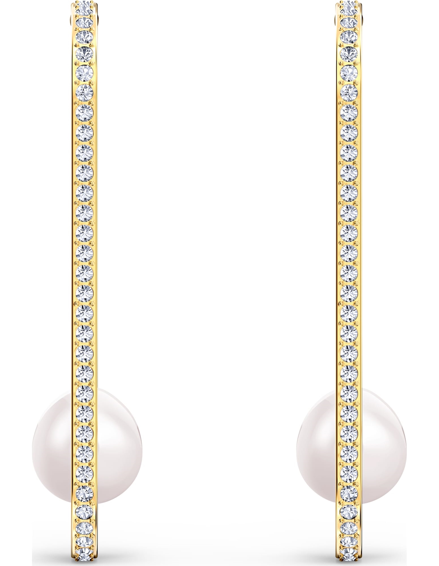 Picture of So Cool Pearl İğneli Küpeler, Beyaz, Altın rengi kaplama