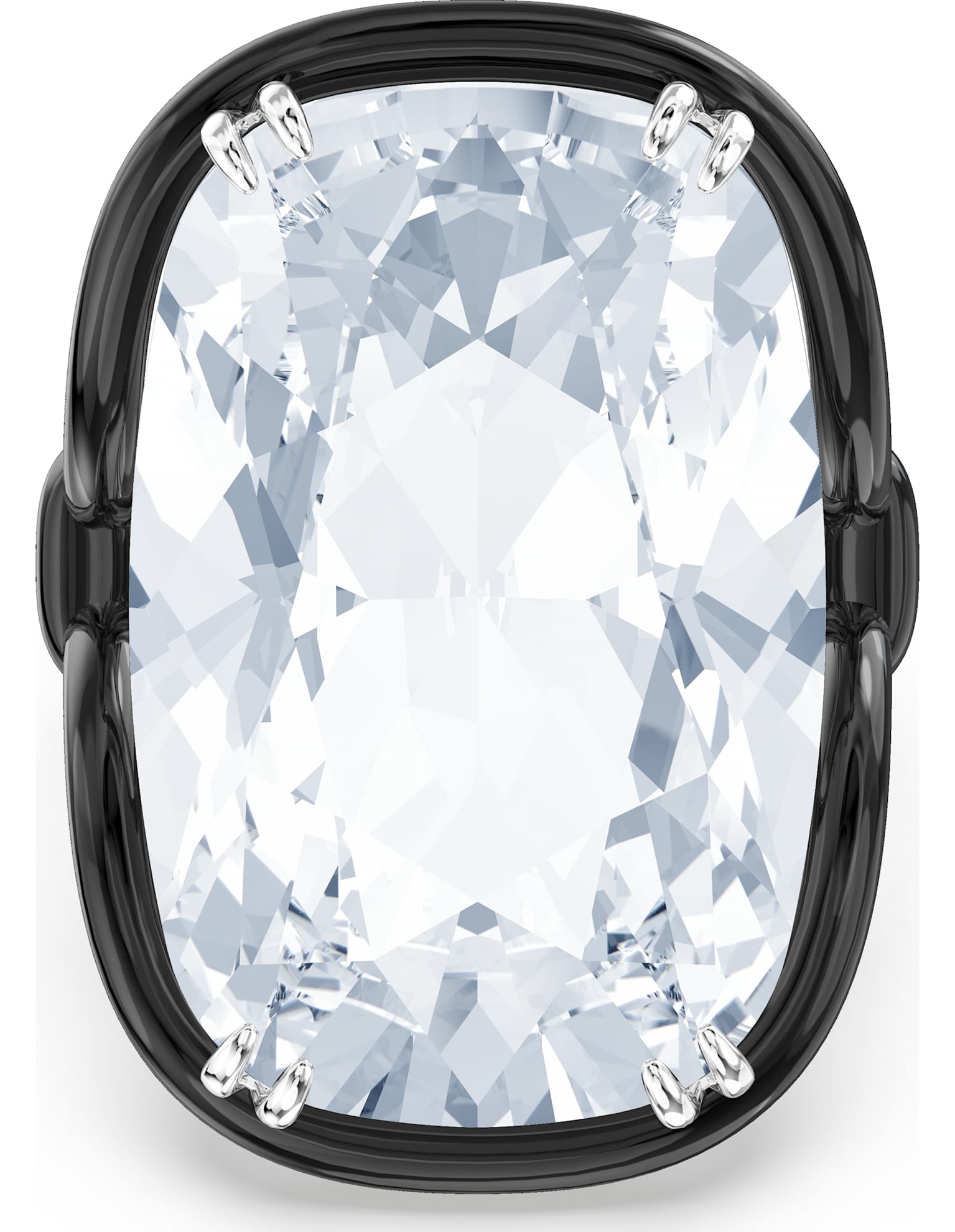 Picture of Harmonia Yüzük, Büyük hareketli kristal, Beyaz, Karışık metal bitiş