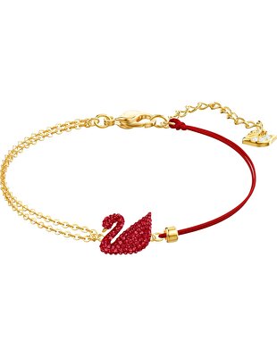 Picture of Iconic Swan Bileklik, Kırmızı, Altın rengi kaplama