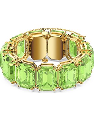 Picture of Millenia Bileklik, Sekizgen kesim kristaller, Yeşil, Altın rengi kaplama